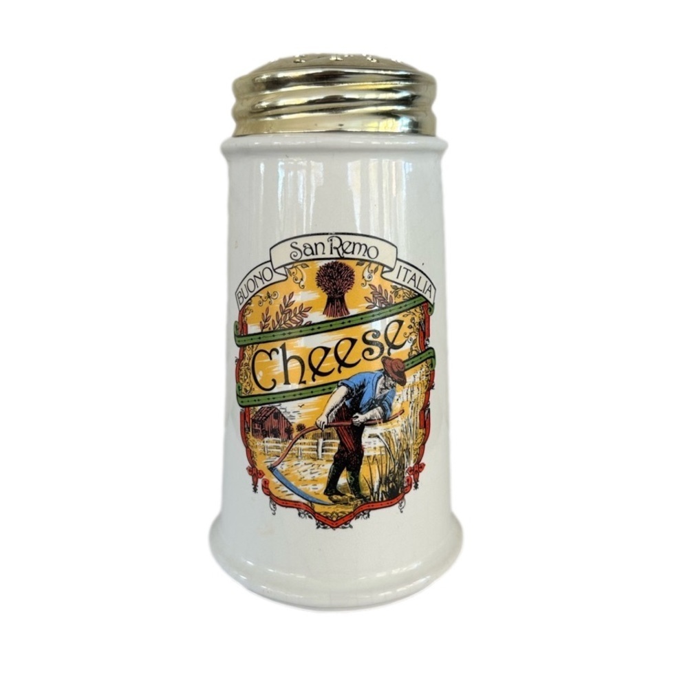 HiMark Grated Cheese Shaker Jar Buono San Remo Italia 5.5” H